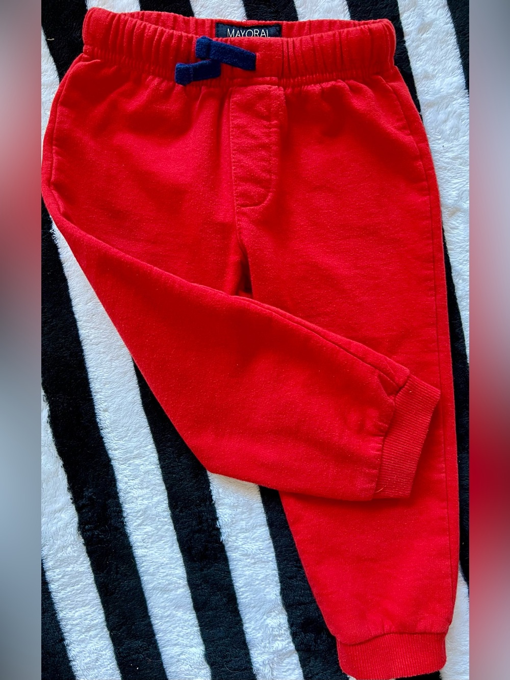 Mayoral Bright Red Kids Jogger Sweatpants